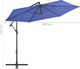 vidaXL Parasol wiszący z aluminiowym słupkiem, 300 cm, niebieski 8