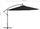 vidaXL Parasol wiszący z aluminiowym słupkiem, 350 cm, czarny 8