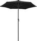 vidaXL Parasol, czarny, 200 x 211 cm, aluminium 1
