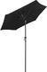 vidaXL Parasol, czarny, 200 x 211 cm, aluminium 2