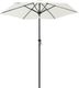 vidaXL Parasol, piaskowa biel, 200x211 cm, aluminium 1