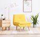 vidaXL Fotel, żółty, tkanina 1