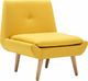vidaXL Fotel, żółty, tkanina 2