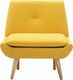 vidaXL Fotel, żółty, tkanina 4