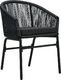 vidaXL Krzesła ogrodowe, 2 sztuki, czarne, rattan PVC (48135) 2