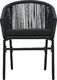 vidaXL Krzesła ogrodowe, 2 sztuki, czarne, rattan PVC (48135) 3