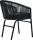vidaXL Krzesła ogrodowe, 2 sztuki, czarne, rattan PVC (48135) 5