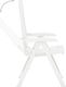 vidaXL Rozkładane krzesła do ogrodu, 2 szt., plastikowe, białe 5