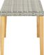 vidaXL ławka ogrodowa, 120 cm, szara, polirattan i drewno akacjowe (46489) 2