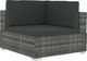 vidaXL 3 częściowa sofa do ogrodu, z poduszkami, polirattan, szara (47266) 4