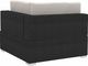 vidaXL 3 częściowa sofa ogrodowa z poduszkami, rattan PE, czarny (47264) 6