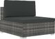 vidaXL 4 częściowa sofa do ogrodu, z poduszkami, polirattan, szara (47270) 7