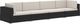 vidaXL 4 częściowa sofa ogrodowa, poduszki, rattan PE, czarna (47268) 2