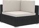 vidaXL 4 częściowa sofa ogrodowa, poduszki, rattan PE, czarna (47268) 4