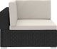 vidaXL 4 częściowa sofa ogrodowa, poduszki, rattan PE, czarna (47268) 5