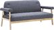 Elior 3-osobowa sofa materiałowa Eureka 3D - ciemnoszara 1