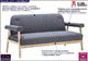 Elior 3-osobowa sofa materiałowa Eureka 3D - ciemnoszara 2