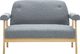 Elior Tapicerowana sofa 2-osobowa Eureka 2G - jasny szary 1