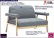 Elior Tapicerowana sofa 2-osobowa Eureka 2G - jasny szary 2