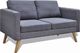 Elior Sofa dwuosobowa Lavinia 3S - ciemny szary 1