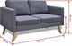 Elior Sofa dwuosobowa Lavinia 3S - ciemny szary 6