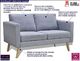 Elior Sofa dwuosobowa Lavinia 2S - jasnoszara 3