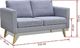 Elior Sofa dwuosobowa Lavinia 2S - jasnoszara 5