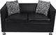 Elior Nowoczesna skórzana sofa Cali 2B - czarna 1