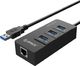 HUB USB Orico 4w1 1x RJ-45  + 3x USB-A 3.0 (HR01-U3-V1-BK-BP) 1