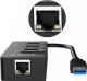 HUB USB Orico 4w1 1x RJ-45  + 3x USB-A 3.0 (HR01-U3-V1-BK-BP) 2