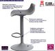 Elior Designerski hoker Venne - szary 1