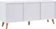 vidaXL Szafka, biała, 160 x 40 x 70 cm, MDF 3