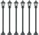 vidaXL Lampy ogrodowe, 110 cm, E27, aluminium, ciemnozielone, 6 szt. 1