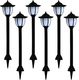 vidaXL Lampy solarne do ogrodu, 6 szt., LED, czarne 1