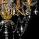 Lampa wisząca vidaXL Żyrandol z kryształowymi koralikami, złoty, 5 żarówek E14 4