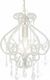 Lampa wisząca vidaXL Lampa sufitowa z koralikami, biała, okrągła, E14 1
