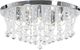Lampa sufitowa vidaXL Lampa sufitowa z kryształkami i koralikami, srebrna, okrągła (281583) - 281583 1