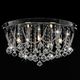 Lampa sufitowa vidaXL Lampa sufitowa z kryształkami i koralikami, srebrna, okrągła (281583) - 281583 2