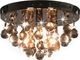 Lampa sufitowa vidaXL Lampa sufitowa z przydymionymi koralikami, czarna, okrągła, G9 1