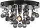 Lampa sufitowa vidaXL Lampa sufitowa z przydymionymi koralikami, czarna, okrągła, G9 4