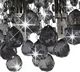 Lampa sufitowa vidaXL Lampa sufitowa z przydymionymi koralikami, czarna, okrągła, G9 5