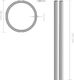 vidaXL Rury ze stali nierdzewnej, 2 szt., okrągłe, V2A, 2 m, 48x1,8mm 1