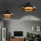 Lampa sufitowa vidaXL Lampy sufitowe, 2 szt., czarno-złote, półkoliste, E27 1