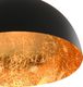 Lampa sufitowa vidaXL Lampy sufitowe, 2 szt., czarno-złote, półkoliste, E27 5