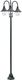 vidaXL Latarnia ogrodowa 3-punktowa, 220 cm, E27, ciemnozielona 1