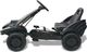 vidaXL Gokart dla dzieci, z regulacją siedziska, czarny 2