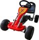 vidaXL Gokart z pedałami, czerwony 1