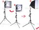 Lampa studyjna IShoot SOFTBOX 40x40cm + LAMPA + ŻARÓWKA 600W / 125W + STATYW 4