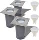 vidaXL Lampy najazdowe LED, 3 szt., kwadratowe 1