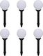 vidaXL Lampy do oświetlenia ścieżki, 6 szt, LED, 20 cm, ze szpikulcami 1